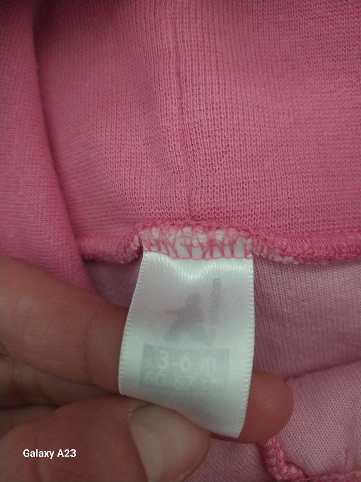 Pembe Kapüşonlu Fermuarlı Bebek Kız Takımı 3-6 ay - Görsel 3