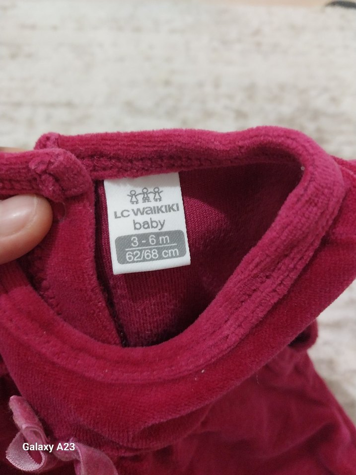 Kız bebek kadife elbise - Görsel 3