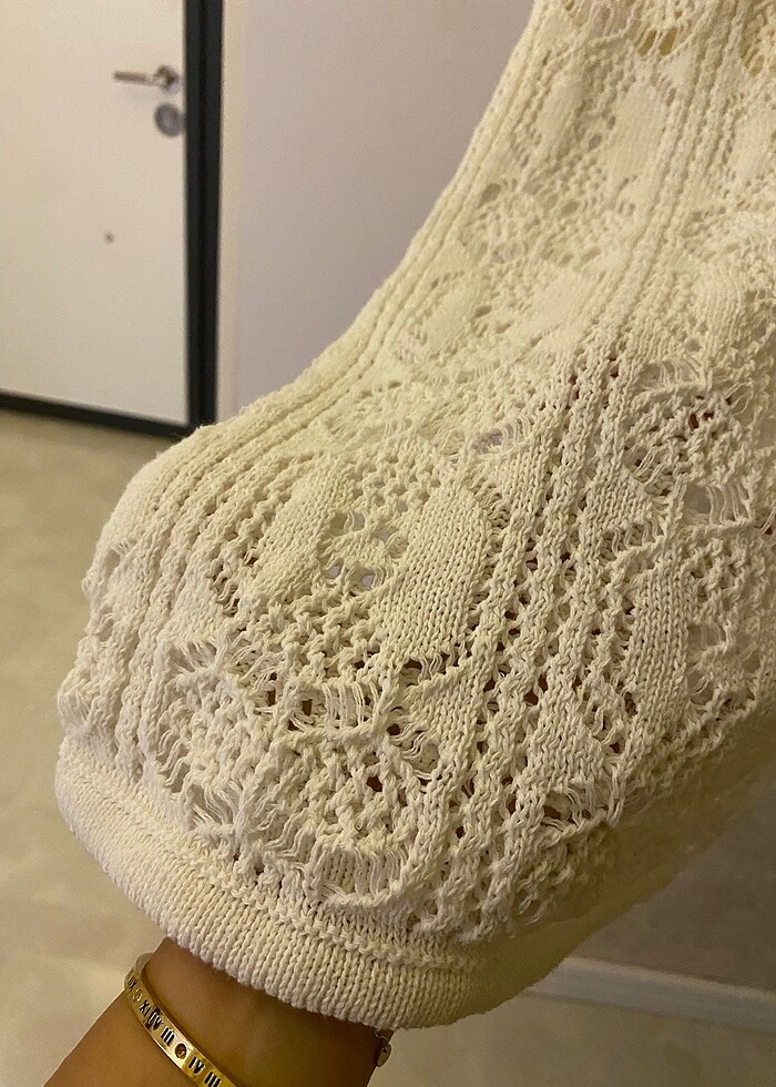 Uzun triko elbise - Görsel 3