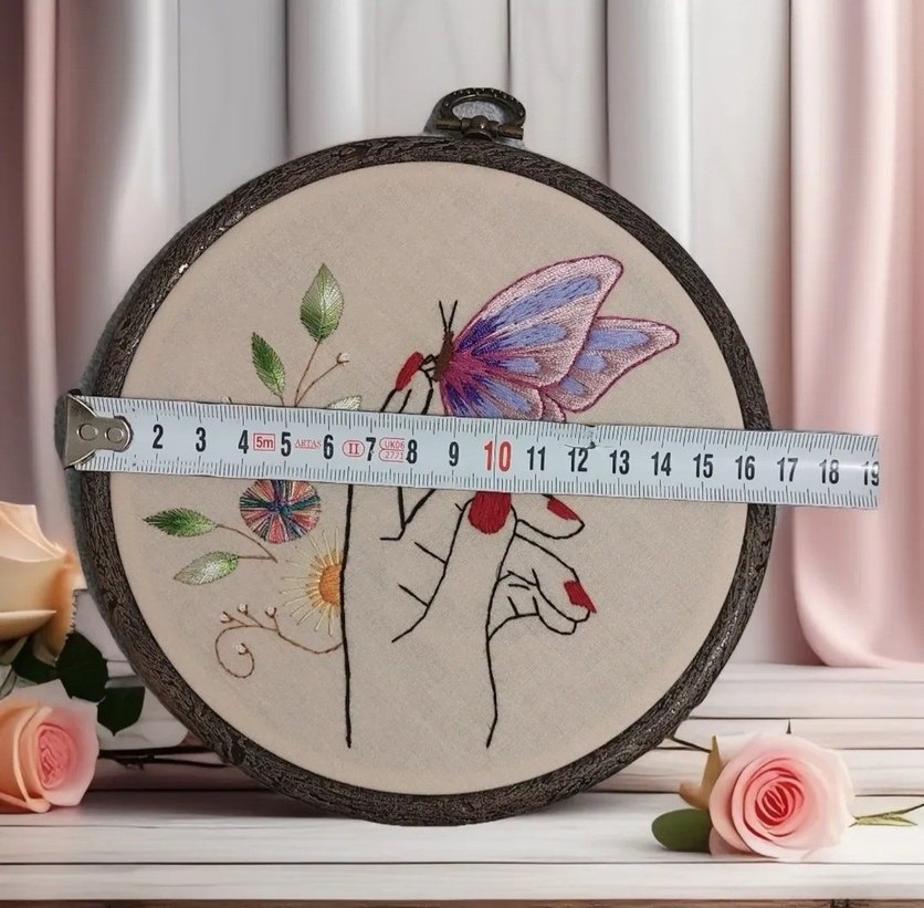 Kelebek Nakışlı Bohem Duvar Süsü - Görsel 2