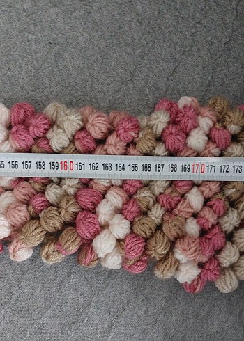 Renkli Örgü Kadın Şal - Görsel 6