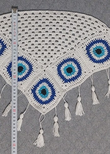 Püsküllü Örgü bolero / fular - Görsel 5