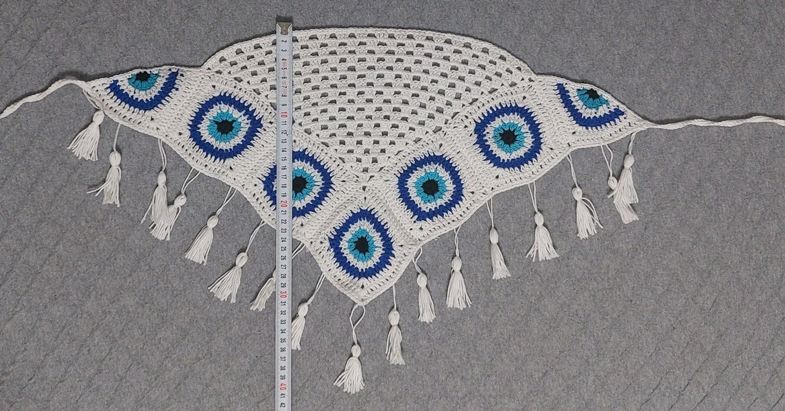 Püsküllü Örgü bolero / fular - Görsel 5