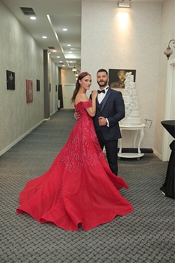 m Beden kırmızı Renk Kına abiye, kırmızı kına elbisesi