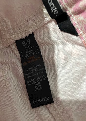 Pembe Çiçek Desenli Bol Kesim çocuk pantalon - Görsel 2