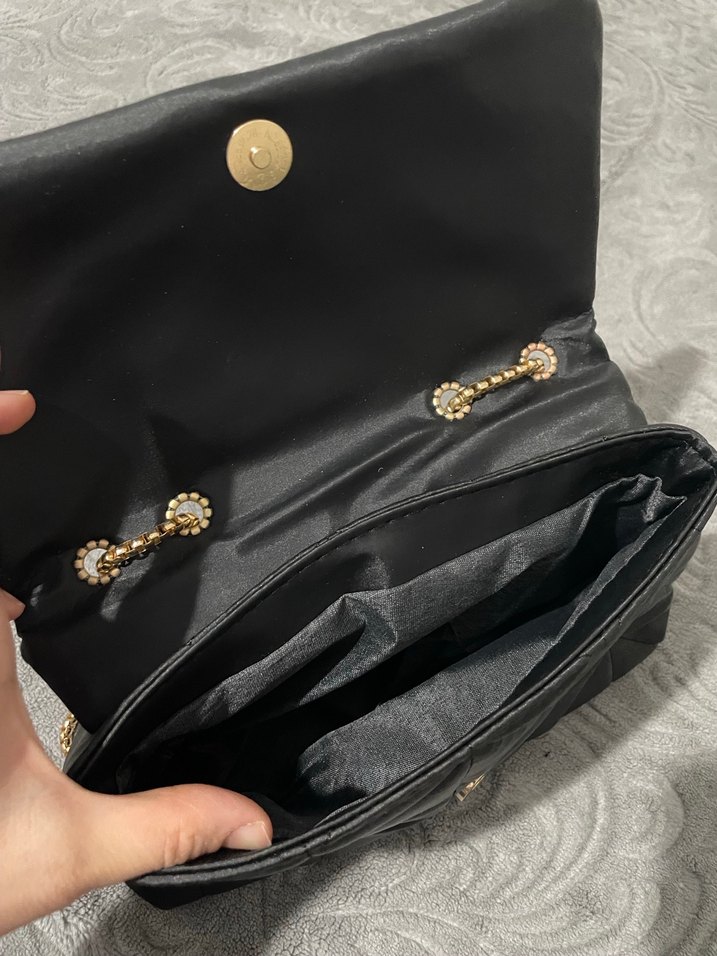 Zincir Detaylı Siyah Kadın Omuz Çantası - Görsel 2