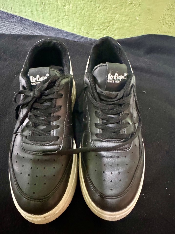 Siyah Yılan Desenli Stiletto Topuklu Spor Ayakkabı - Görsel 5