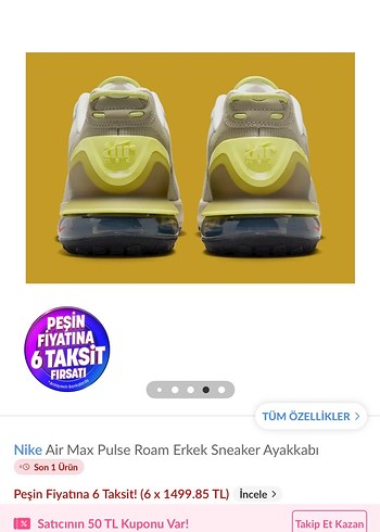 Gri Erkek Spor Ayakkabı Bağcıkları orijinal 
40,5 beden - Görsel 3