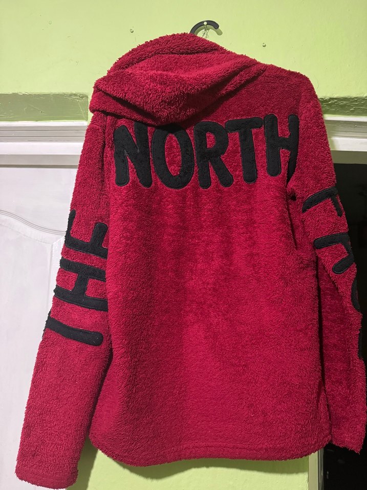 Kadın Kırmızı Fermuarlı Polar Sweatshirt - Görsel 2