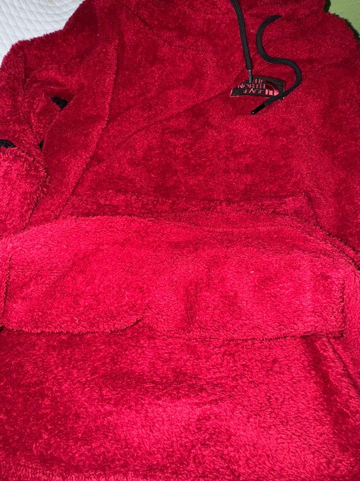 Kadın Kırmızı Fermuarlı Polar Sweatshirt - Görsel 4