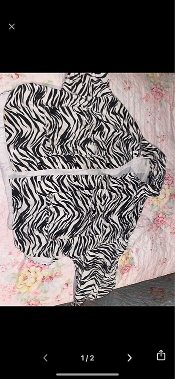 Zebra desenli ceket