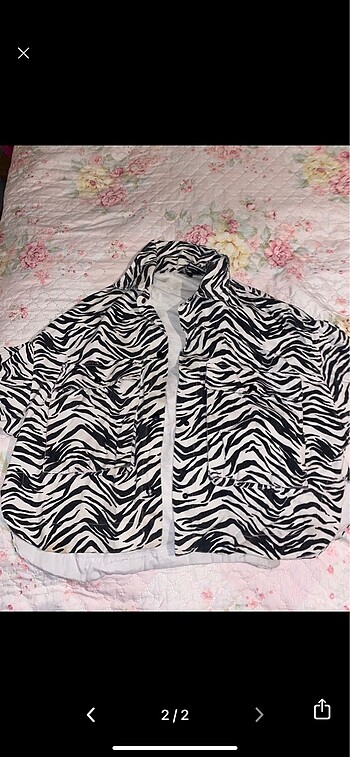 Dilvin Zebra desenli ceket