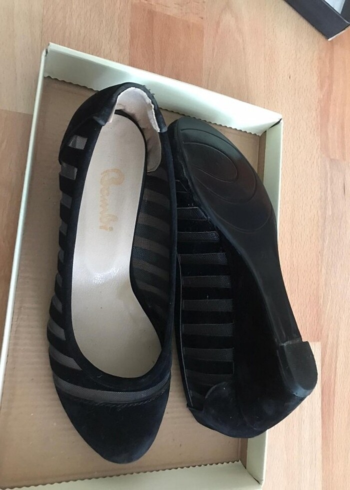 (temsili fiyat) Bambi Dolgu topuklu süet ayakkabı - Görsel 2