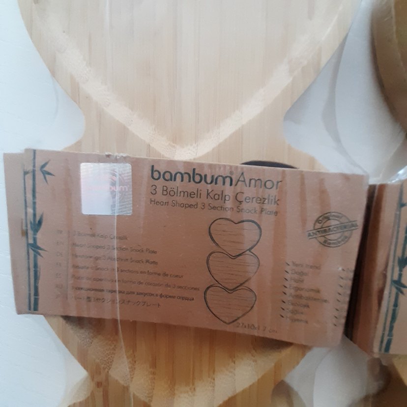 Bambu Kalp Şekilli Çerezlik Seti - Görsel 3