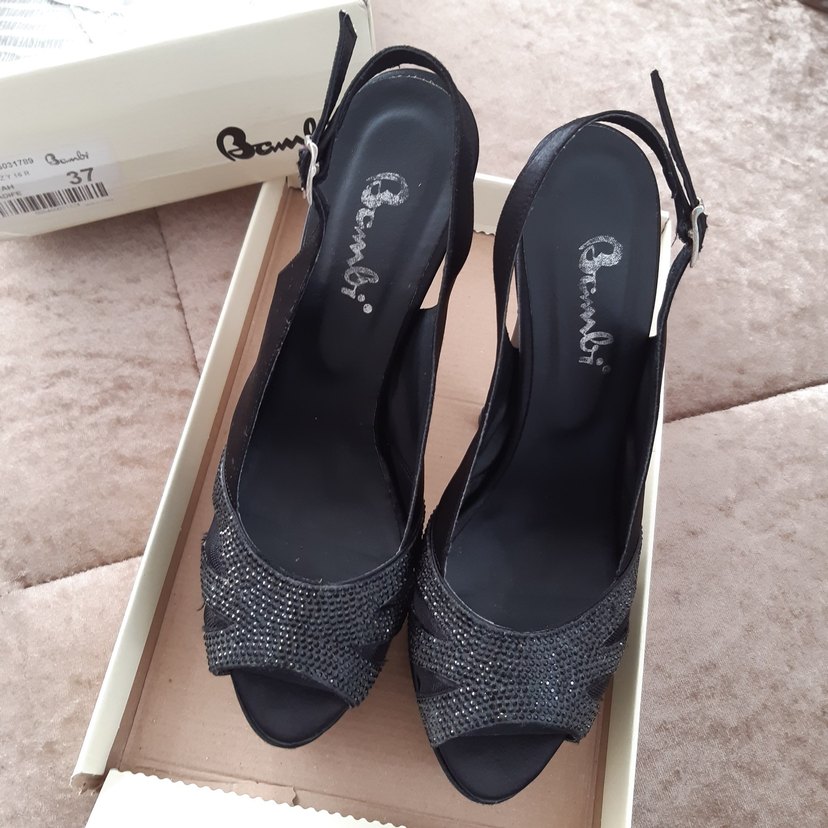 Parlak Desenli Platform Topuklu Kadın Ayakkabı - Görsel 3