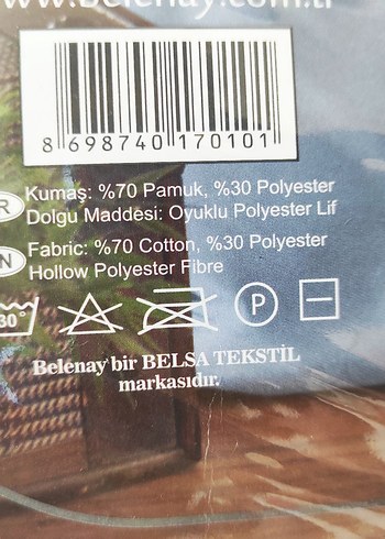 Uyku Seti Pastel Çiçek Desenli Beyaz Açık Mavi - Görsel 6