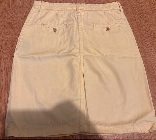 Gant açık pastel sarı etek