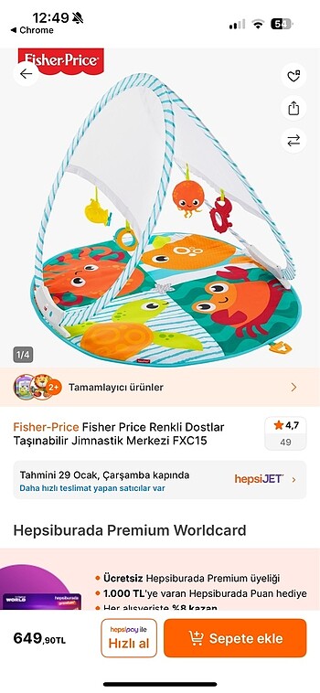 fisher price renkli dostlar taşınabilir oyun matı