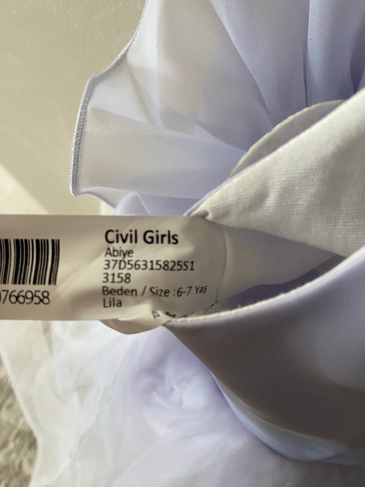 Çiçek Desenli lila Fırfırlı Kız Çocuk Elbisesi - Görsel 3