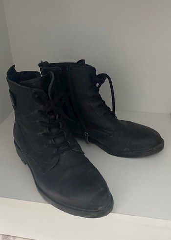 Siyah Deri Tokalı  Kadın Bot - Görsel 2