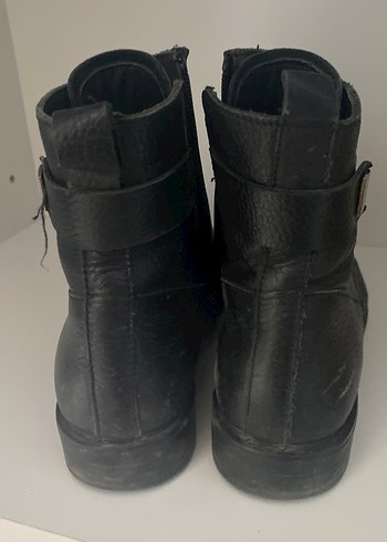 Siyah Deri Tokalı  Kadın Bot - Görsel 3