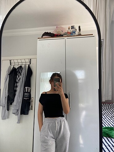 Diğer Siyah crop bluz
