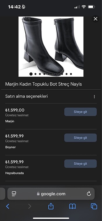 39 Beden siyah Renk Topuklu streç bot orj mango