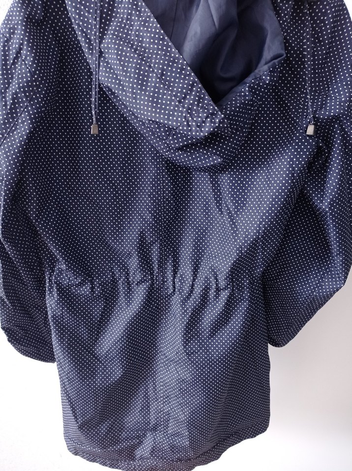 Lacivert Düğmeli Yağmurluk - Görsel 2