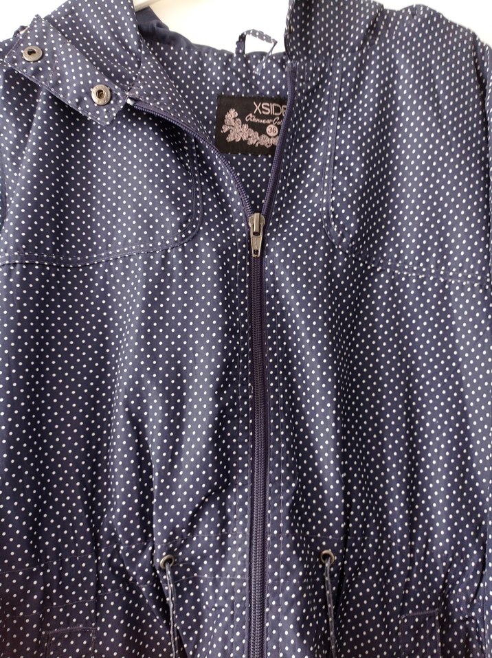 Lacivert Düğmeli Yağmurluk - Görsel 5