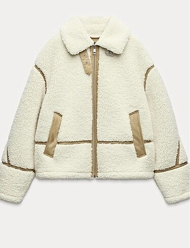 xs Beden beyaz Renk Zara peluş kaban