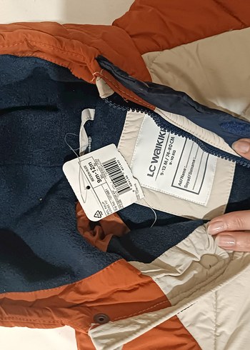 9-12 Ay Beden çeşitli Renk Erkek Bebek Kapüşonlu Kışlık Mont