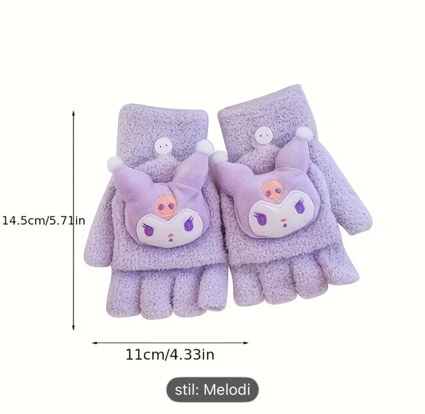 Kız Çocuk Pembe Hello Kity Eldiven - Görsel 2