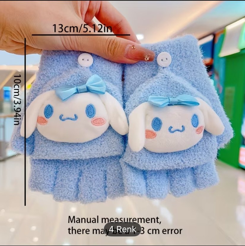 Nakışlı Pembe Kız Eldiveni - Görsel 2