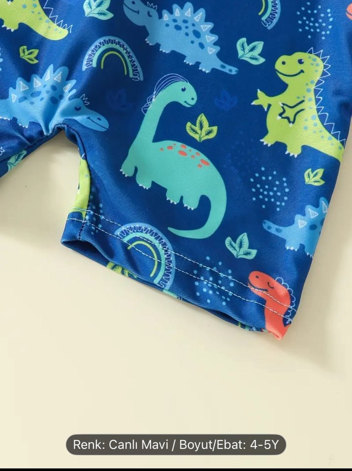 Canlı Mavi Erkek Çocuk Uzun Kollu Mayo Takımı - Görsel 3