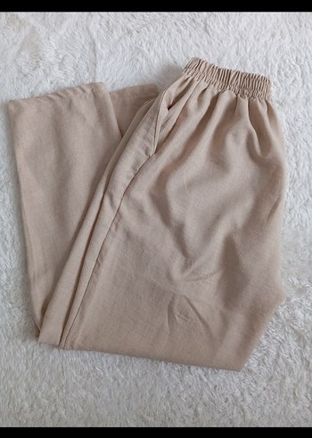 Bej Keten Düğmeli takım - Görsel 4