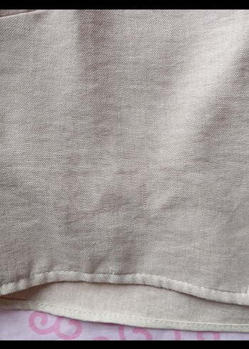 Bej Keten Düğmeli takım - Görsel 5