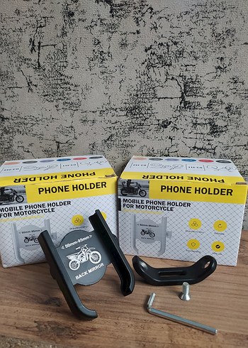 MOTOSİKLET DEMİR TELEFON TUTUCU SİYAH - Görsel 2