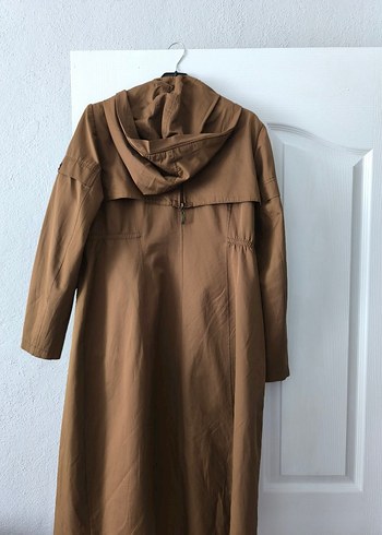 Bej Uzun Kadın Trençkot - Görsel 6