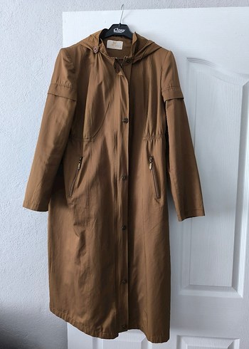 Bej Uzun Kadın Trençkot - Görsel 2