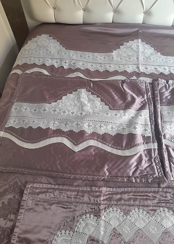 İşlemeli Mor pike takımı - Görsel 8