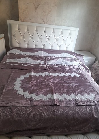 İşlemeli Mor pike takımı - Görsel 6