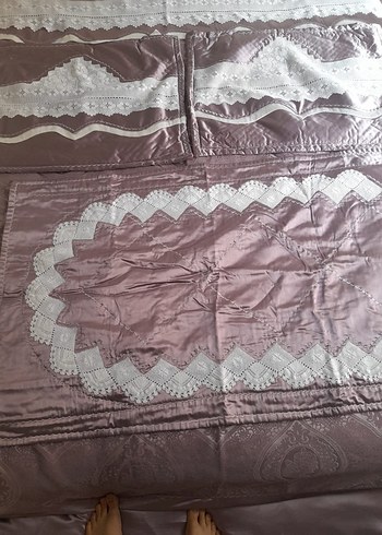 İşlemeli Mor pike takımı - Görsel 5