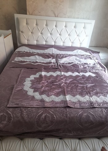 İşlemeli Mor pike takımı - Görsel 9