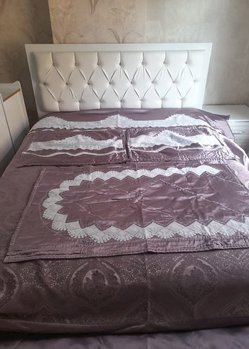 İşlemeli Mor pike takımı - Görsel 2