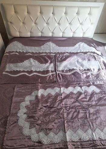 İşlemeli Mor pike takımı - Görsel 7