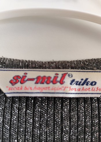 Gri V Yaka Örgü Kadın Kazak - Görsel 4