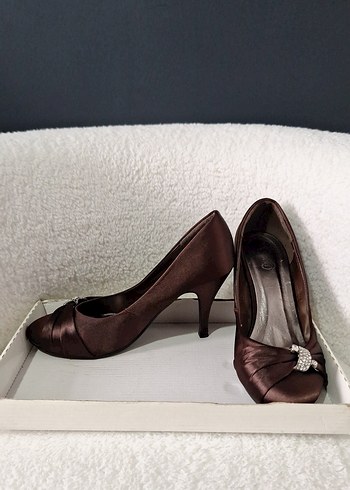 Kahverengi Yüksek Topuklu Kadın Ayakkabı - Görsel 7