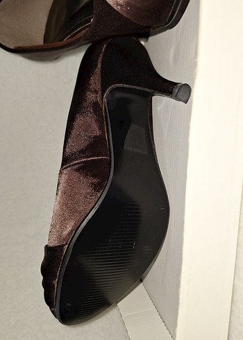 Kahverengi Yüksek Topuklu Kadın Ayakkabı - Görsel 6