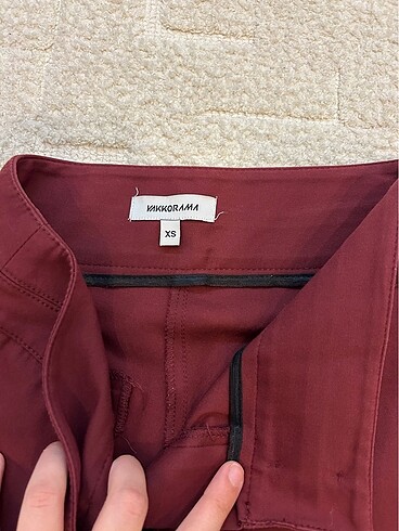 Vakko bordo kumaş pantolon - Görsel 3