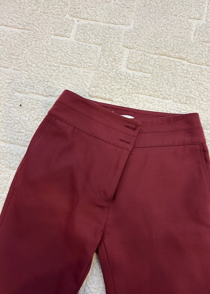Vakko bordo kumaş pantolon - Görsel 2
